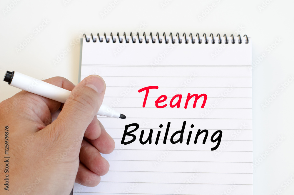 Team building text concept on notebook Team building text concept on notebook