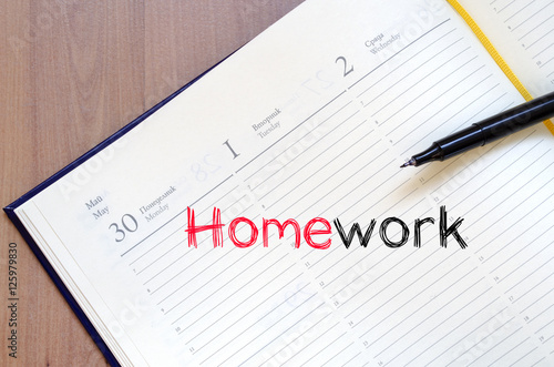 Wallpaper Mural Homework text concept on notebook Torontodigital.ca