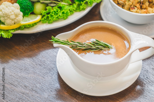 Slika na platnu Close up of Gravy sauce.
