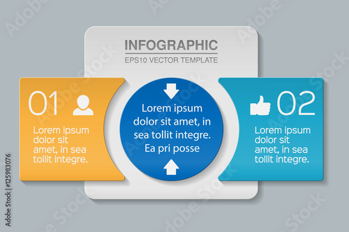Vector infographic template, six options.