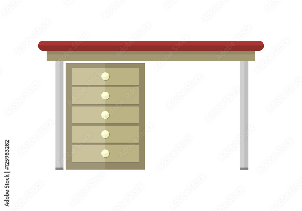 Table Vector Illustration in Flat Design. Table Vector Illustration in Flat Design.