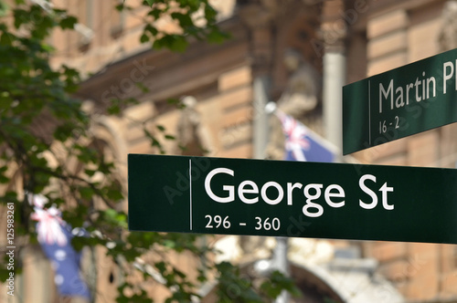 Photography Street sign of George Street in Sydney