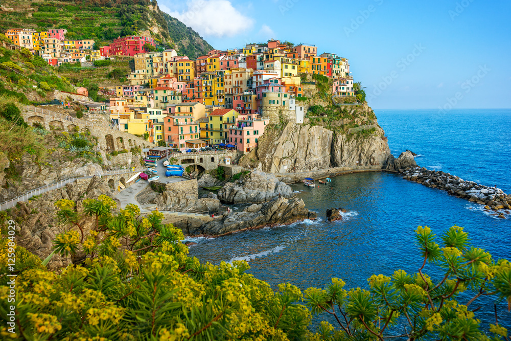 Colorful town on the rocks, Cinque Terre, Liguria, Italy