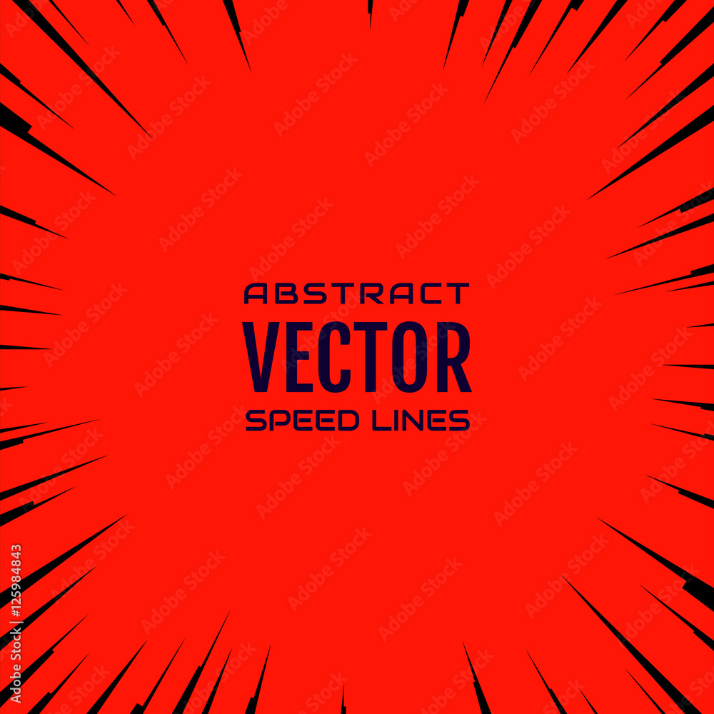 Set Comic Radial Speed Lines Graphic Explosion Book Design Element