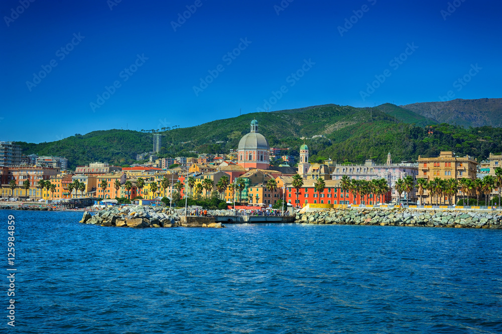 Pegli resorts on the Mediterranean Sea, Liguria