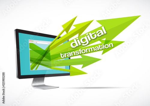 iMac & arrows : digital transformation