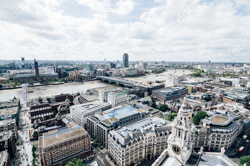 London cityscape aerial view