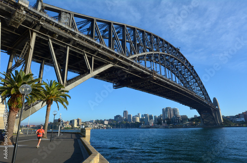 Sydney Harbour Bridge east side during sunrise © Rafael Ben-Ari