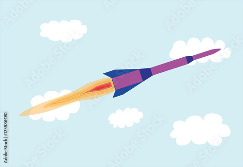 rocket fly in the air