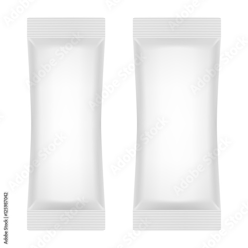 Blank White Foil Sachet For Sugar, Coffee, Salt, Pepper Or Sweet