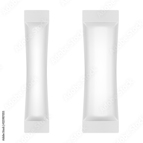 Blank White Foil Sachet For Sugar, Coffee, Salt, Pepper Or Sweet
