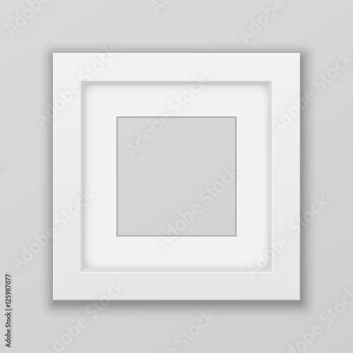 Realistic Picture Frame. Square. Vector