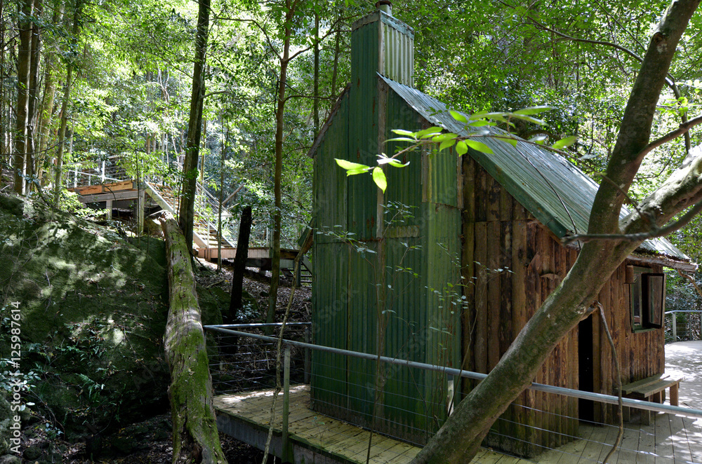 Old hut in Katoomba Jamison Valley at Blue Mountains New South W Old hut in Katoomba Jamison Valley at Blue Mountains New South W