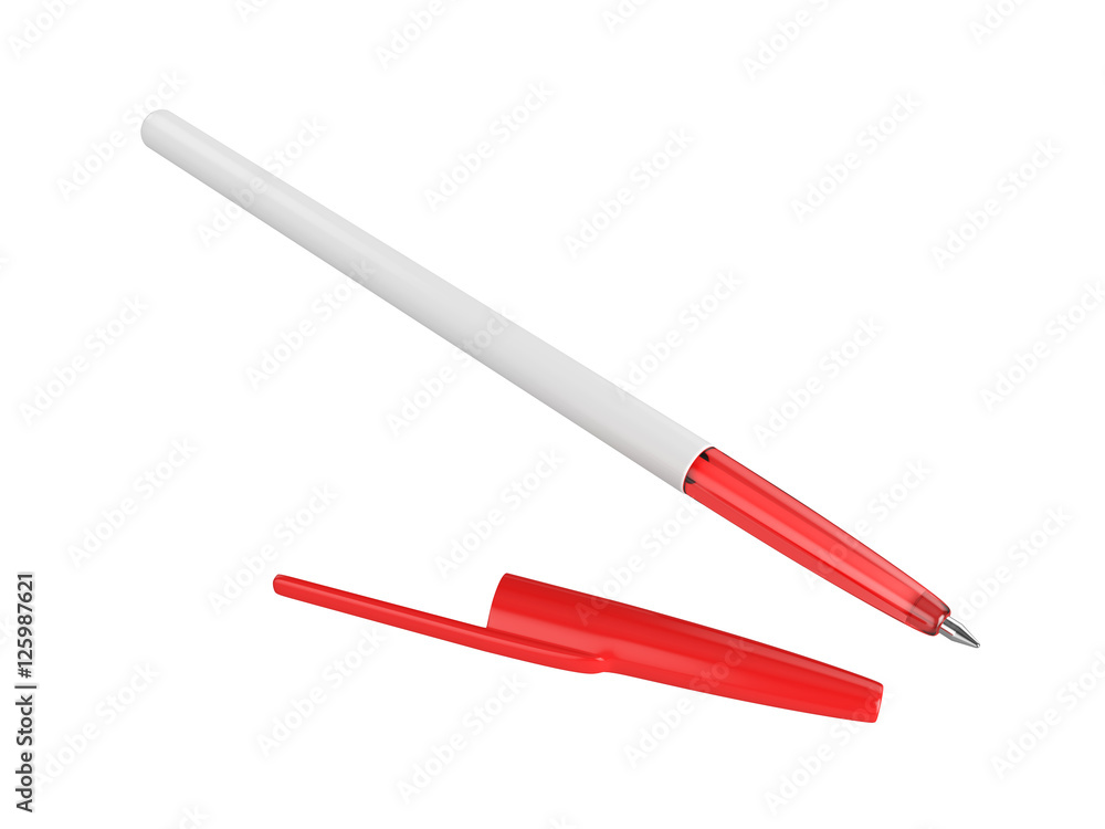 Pen Isolated on White Background, 3D rendering Pen Isolated on White Background, 3D rendering