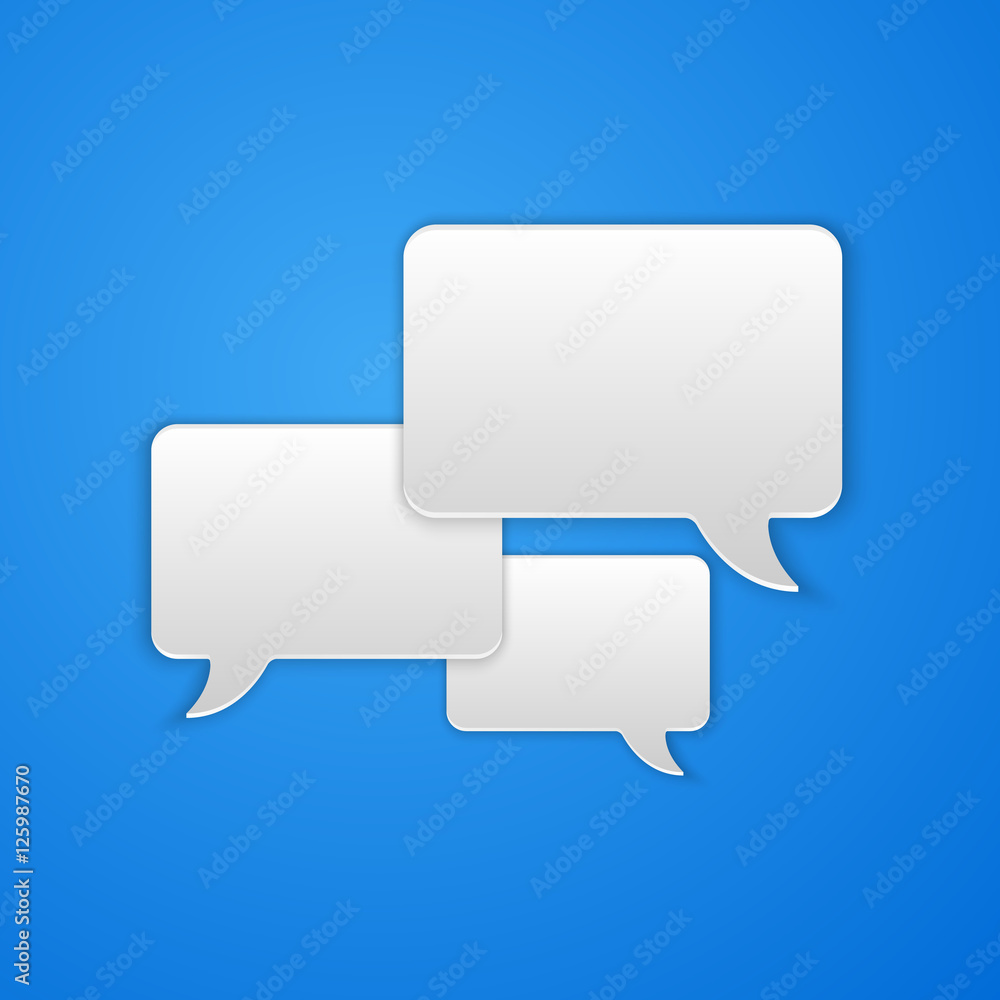 Paper Cut Speech Bubble Background. Vector Illustration Paper Cut Speech Bubble Background. Vector Illustration
