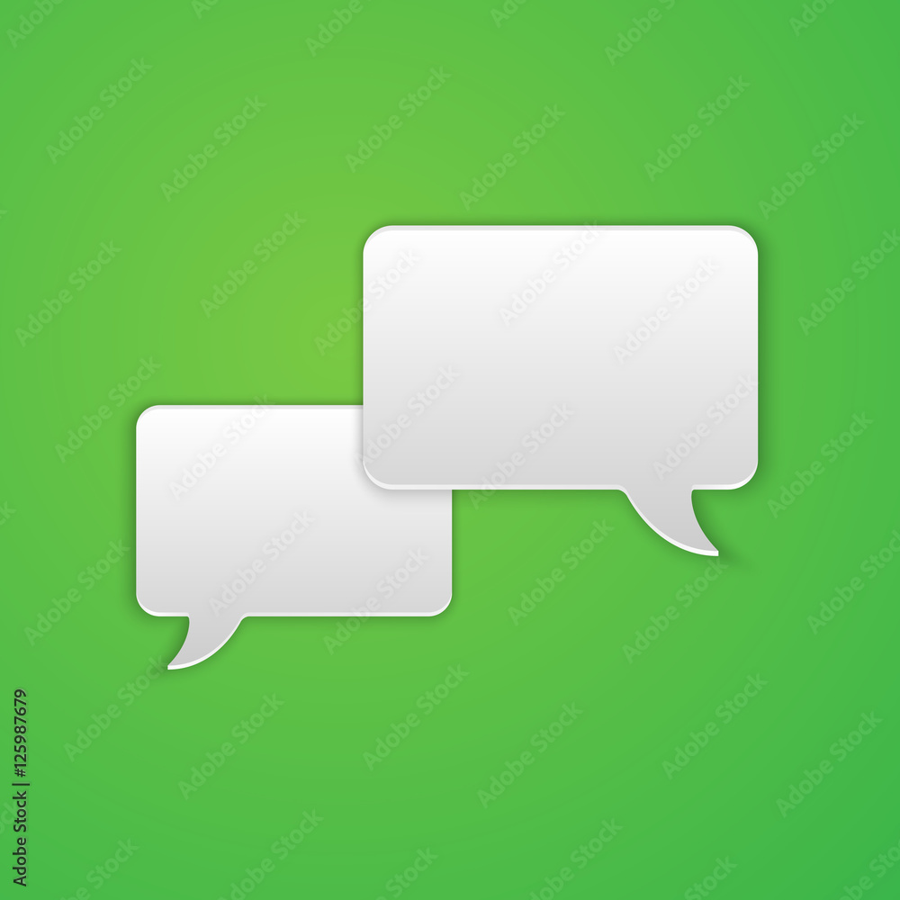 Paper Cut Speech Bubble Background. Vector Illustration Paper Cut Speech Bubble Background. Vector Illustration
