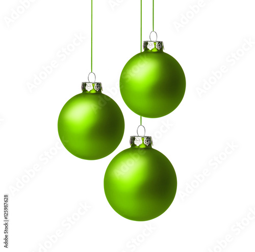 Rote und Grüne Weihnachtskugeln