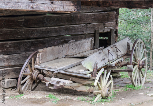 Old Pioneer Wagon Broken Down