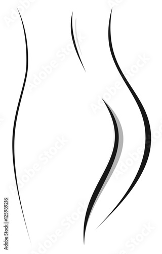 Weibliche Silhouette Rücken