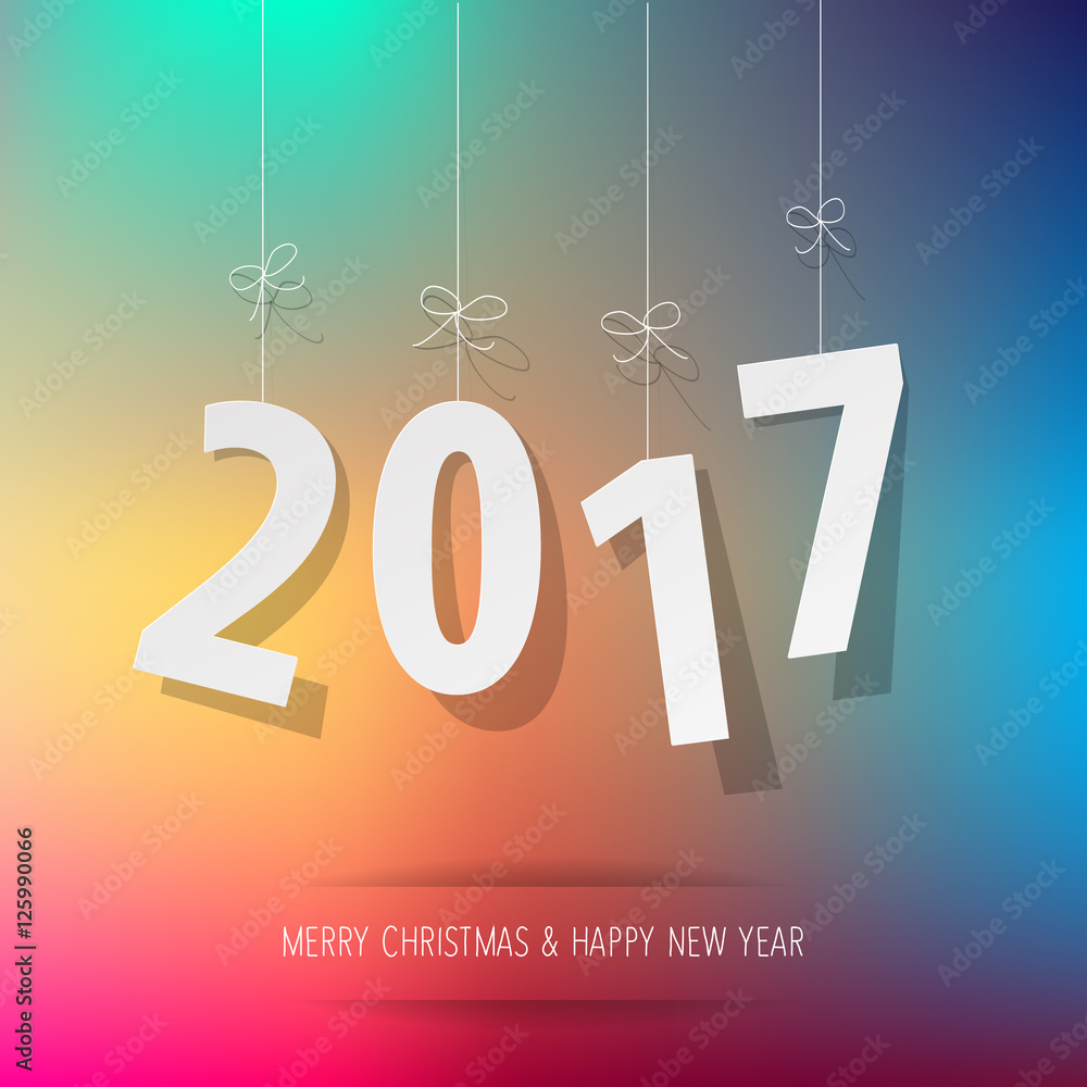 paper 2017 digits on rainbow bokeh background paper 2017 digits on rainbow bokeh background