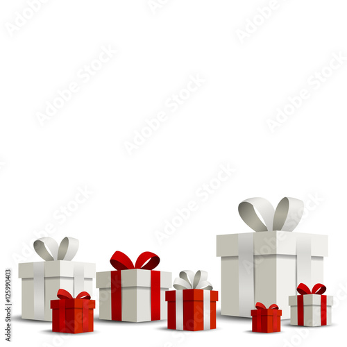 Vector Illustration of a Christmas Holiday Design with Gift Boxes