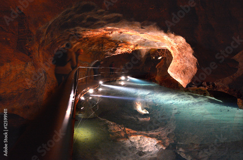 River Cave in Jenolan Caves Blue Mountains New South Wales Austr photo