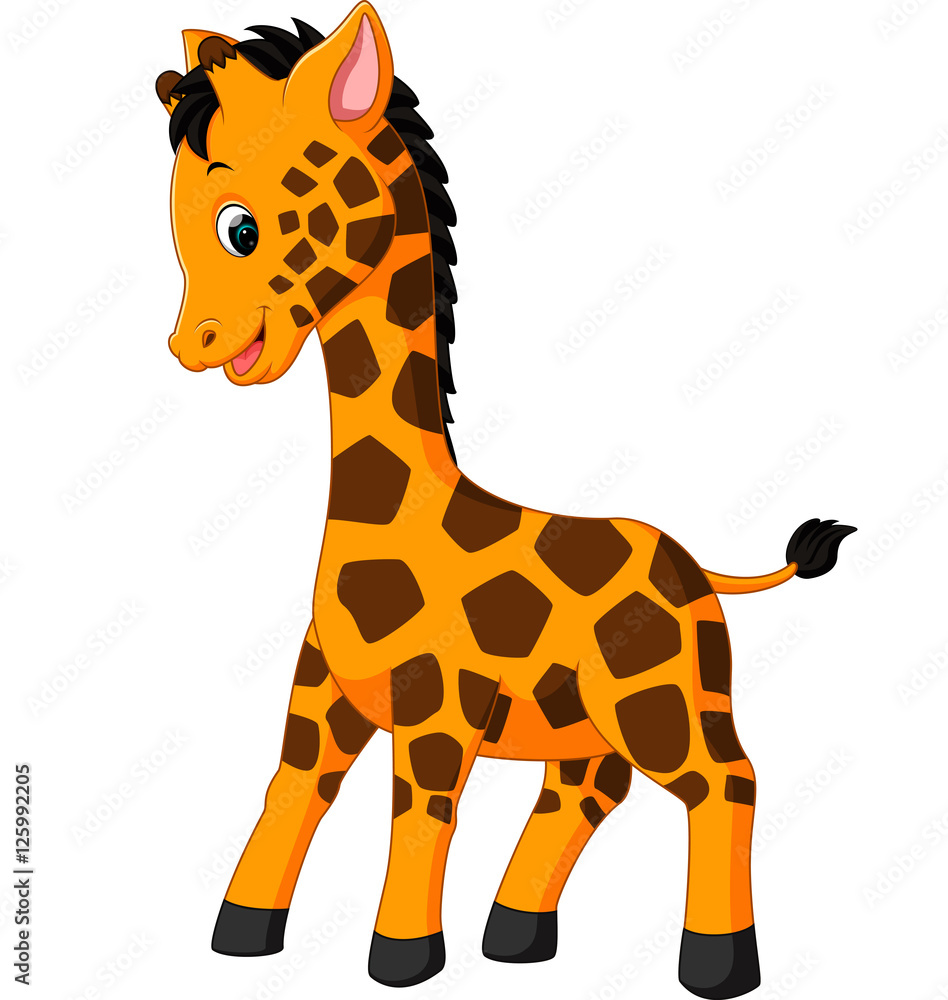 Fototapeta premium cute giraffe cartoon