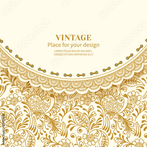 Retro background with lace
