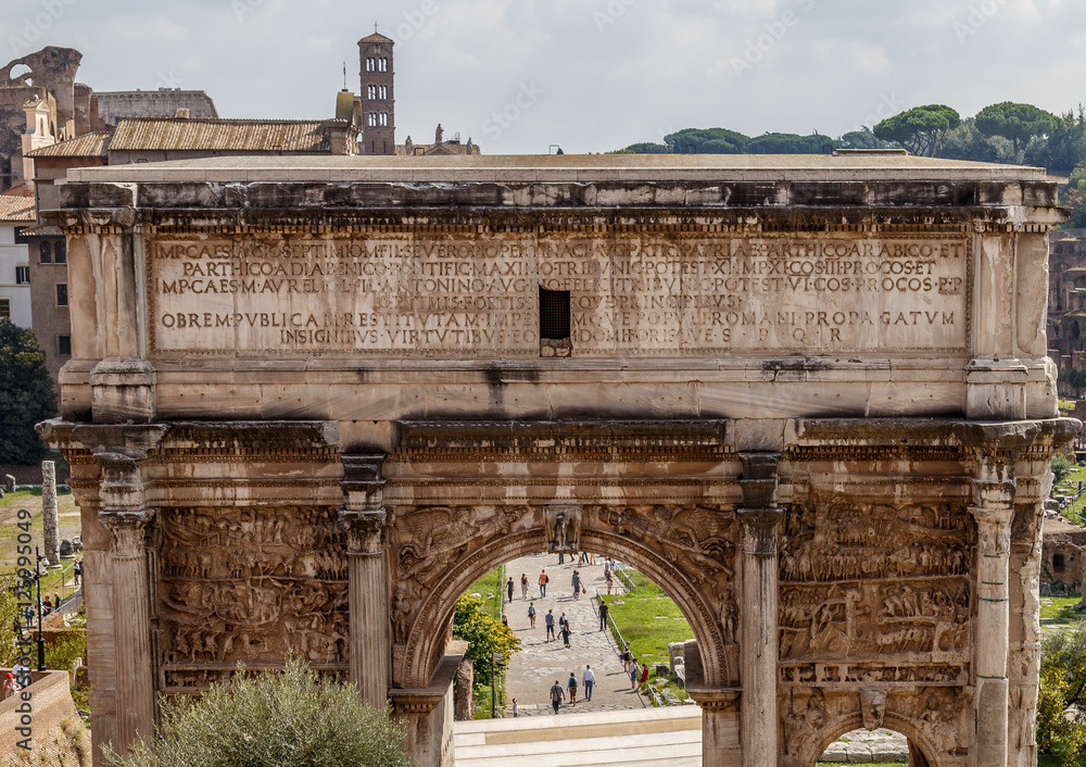 Roman Forum, Arch of Septimius Severus, a fragment