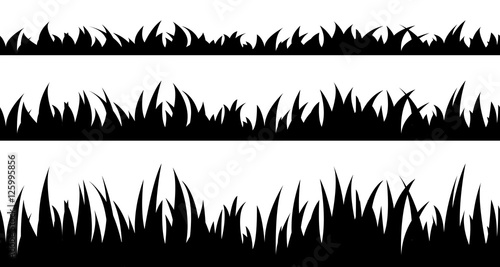 Set of seamless the grass.
