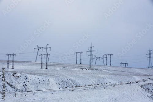 Power station mountain snow