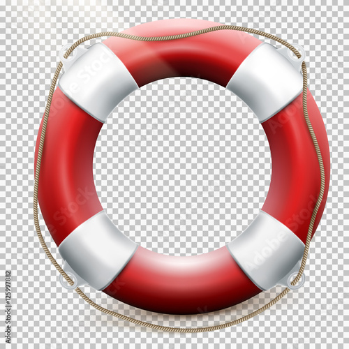 Life buoy isolated on transparent. EPS 10