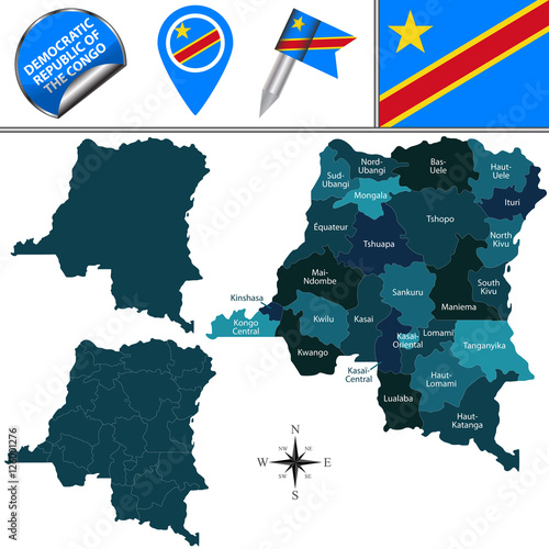 Map of Democratic Republic of the Congo photo