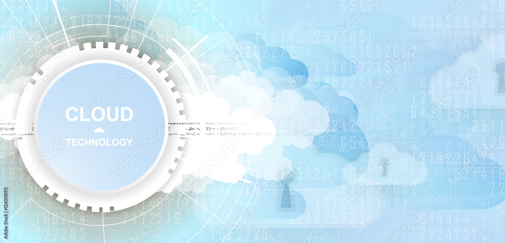 Modern cloud technology. Integrated digital web concept Modern cloud technology. Integrated digital web concept