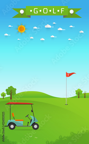 Background of golf field