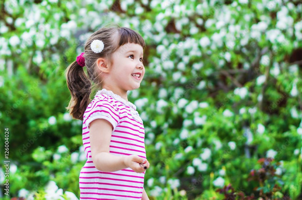 Cheerful little girl is a magician Cheerful little girl is a magician