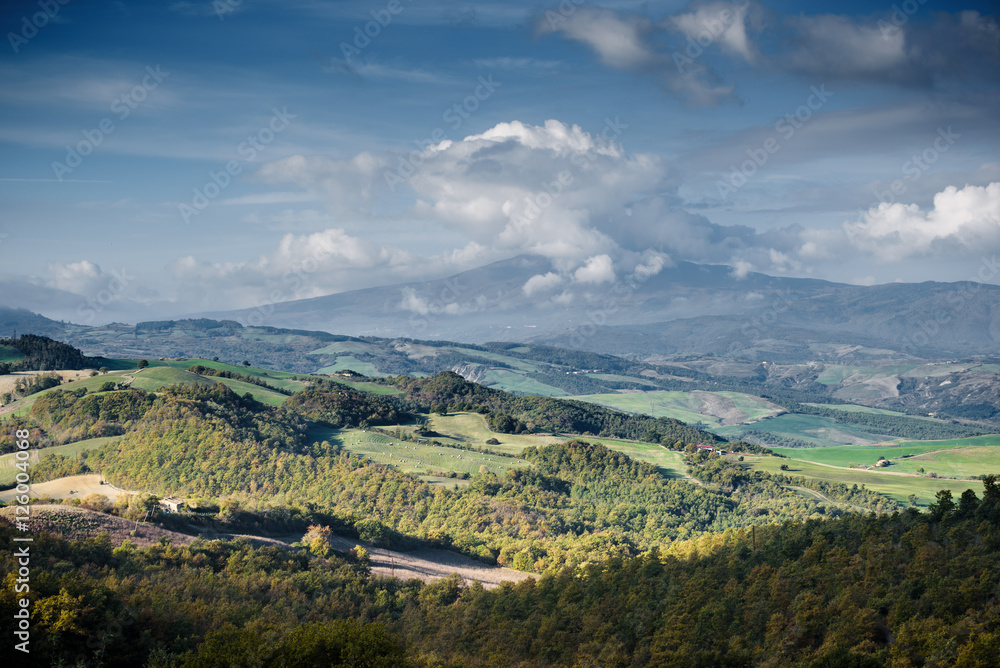 Surrounding the Sarteano in the Tuscany landscapes.