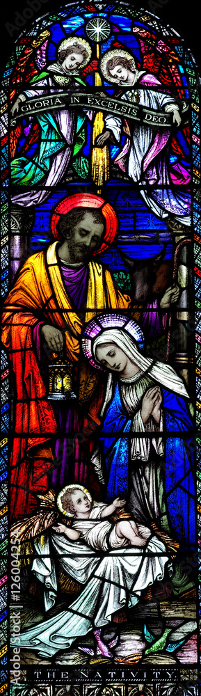 The Nativity in stained glass The Nativity in stained glass