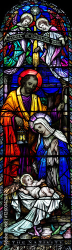 The Nativity in stained glass