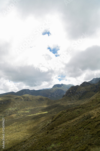 Andenlandschaft, Vulkanlandschaft, Panorama; Pichincha, Quito photo