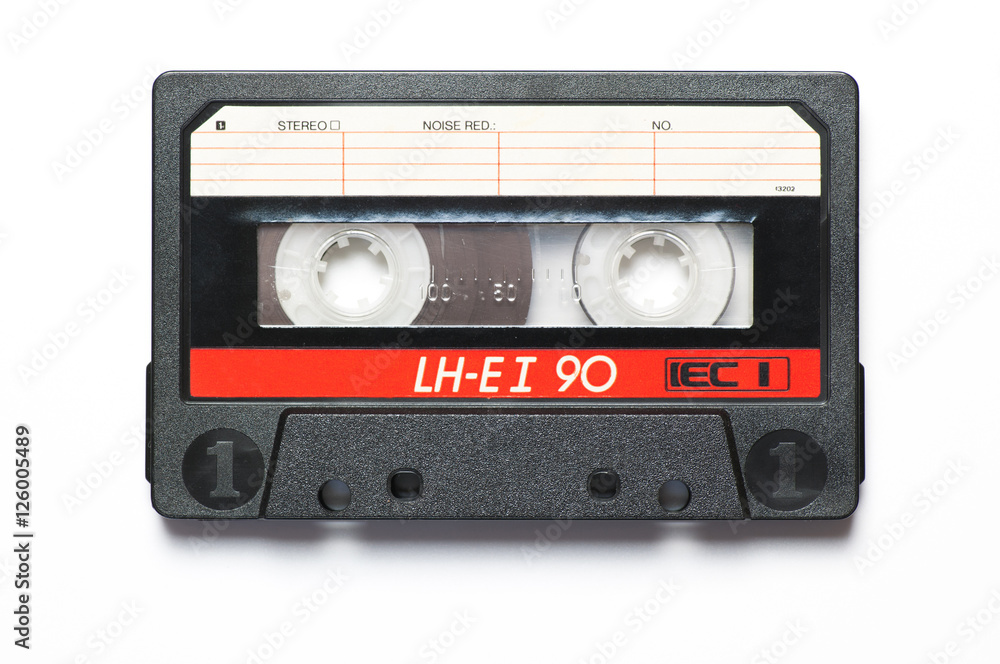 Fototapeta premium Vintage audio cassette isolated on white