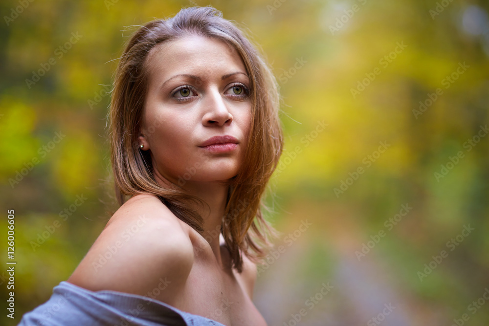 Young woman glamour closeup outdoor Young woman glamour closeup outdoor