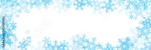 Vector Christmas background with snowflakes border