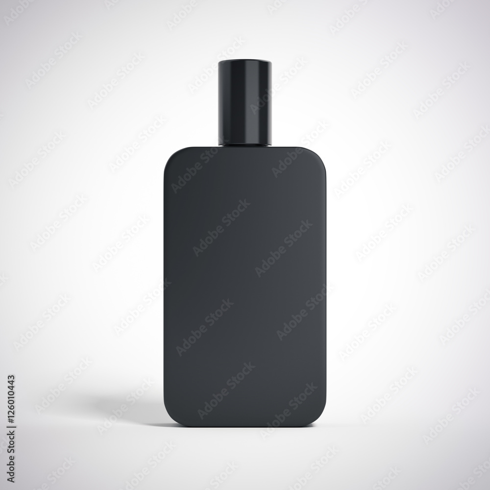 Black blank parfume bottle. 3d rendering Black blank parfume bottle. 3d rendering