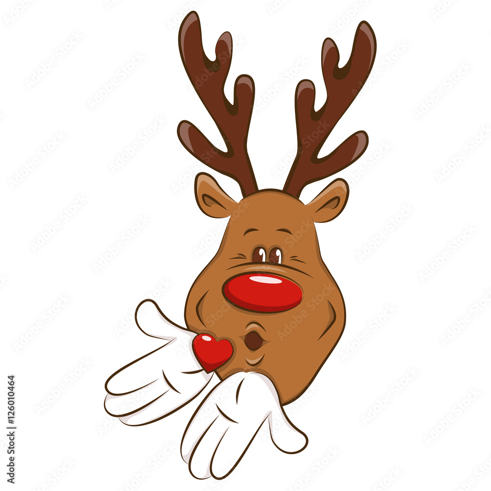 Happy deer gives you an air-kiss. Happy deer gives you an air-kiss.