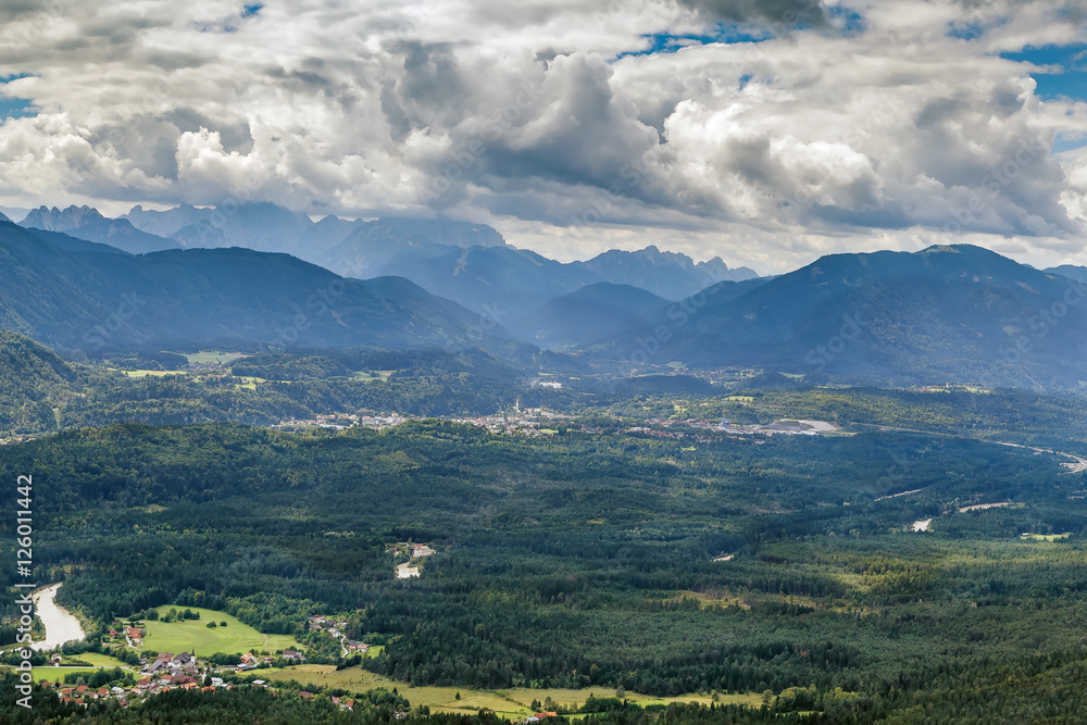 View of valley near Villach, Austria