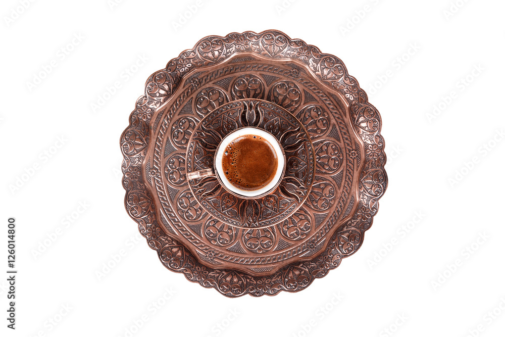 Cup of Turkish Coffee with Foam Cup of Turkish Coffee with Foam