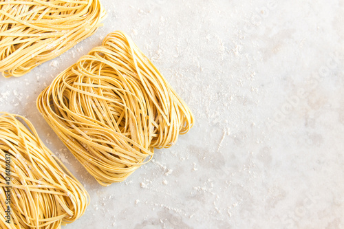 Raw uncooked homemade pasta