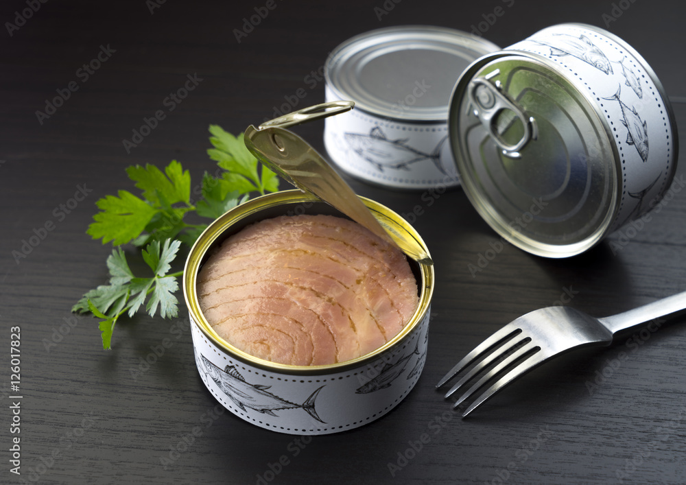 Αυτοκόλλητο canned tuna parsley and fork