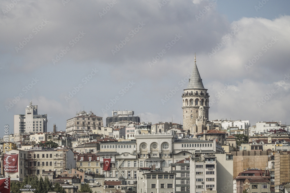 View of Karakoy and Galata Tower in Istanbul, Turkey